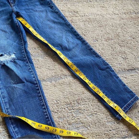 Kancan Distressed Skinny Jeans Medium Wash Ripped Holey Jeans High Rise: 9/28 - Picture 4 of 11